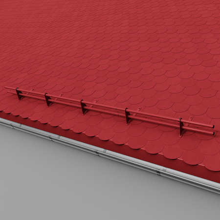 Komplettes 2-Rohre Schneefangrohr für Trapezblech, Dachpappe/Bitumen, Bitumenschindeln (Shingles), EPDM/PVC