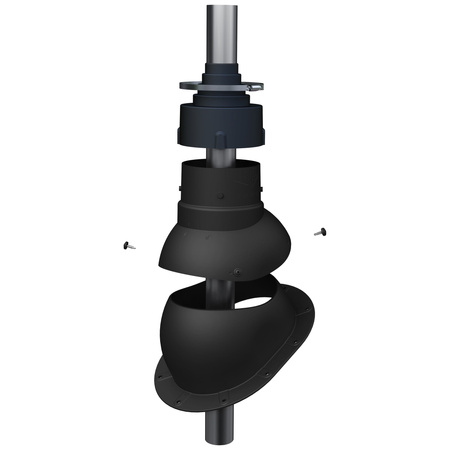 Einstellbarer Antennenaufsatz für keramische Dachziegel
