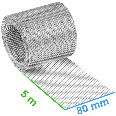 Traufgitter Aluminium Parotec 80 mm x 5 m