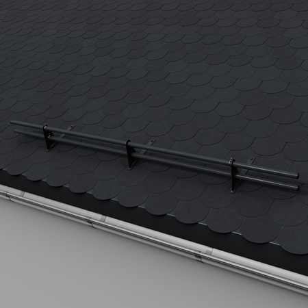 Komplettes 2-Rohre Schneefangrohr für Trapezblech, Dachpappe/Bitumen, Bitumenschindeln (Shingles), EPDM/PVC
