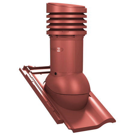 Isolierter Entlüfterkamin DN125 mm für Tondachziegel, Dachziegel - Dachdurchführung für Dachlüftung