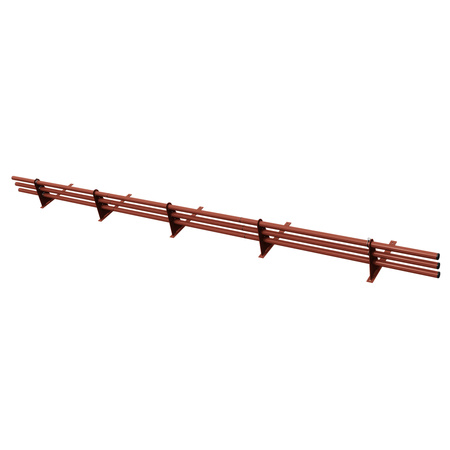 Komplettes 3-Rohre Schneefangrohr für Trapezblech, Dachpappe/Bitumen, Bitumenschindeln (Shingles), EPDM/PVC