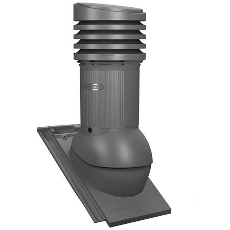 Isolierter Entlüfterkamin DN125 mm für Tondachziegel, Dachziegel - Dachdurchführung für Dachlüftung
