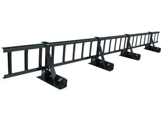 Komplettes Schneefanggitter 1,50 m x 15 cm Parotec für Stehfalzblech, Doppelfalz Blech, Blechdach