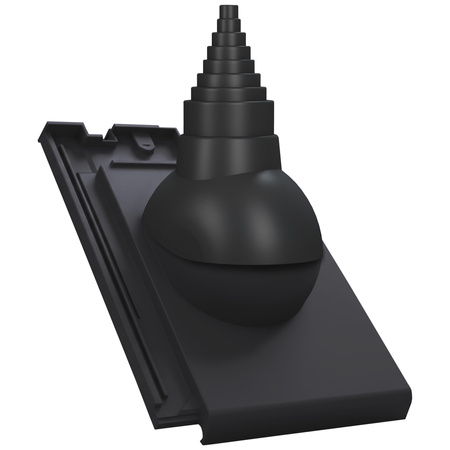 Einstellbarer Antennenaufsatz für keramische Dachziegel