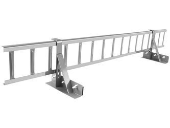 Komplettes Schneefanggitter 1,50 m x 15 cm Parotec für Stehfalzblech, Doppelfalz Blech, Blechdach