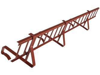 Komplettes Schneefanggitter 150 cm x 15 cm Parotec für Dachsteine, Dachziegel und Biberschwanzziegel zum Einhängen auf der Lattung