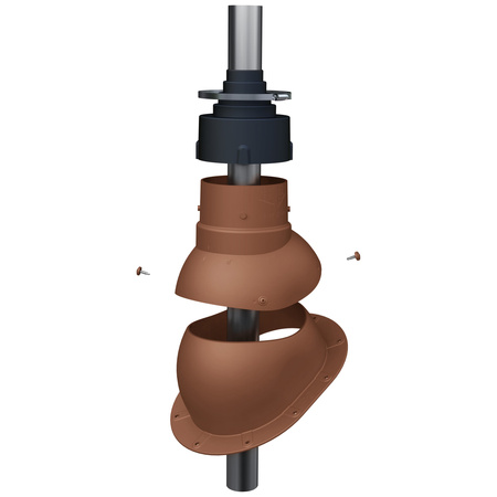 Einstellbarer Antennenaufsatz für keramische Dachziegel