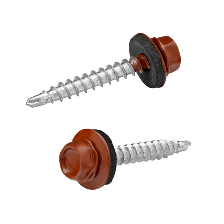 PAROTEC Trapezblechschrauben 4,8 mm x 35 mm, 250 Stück Selbstschneidende Schrauben mit EPDM Dichtscheibe Sechskantkopf