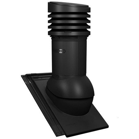 Verstellbarer Entlüfterkamin DN125 mm für Tondachziegel, Dachziegel - Dachdurchführung für Dachlüftung
