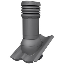 Verstellbarer Entlüfterkamin DN125 mm für Betondachziegel, Dachziegel - Dachdurchführung für Dachlüftung