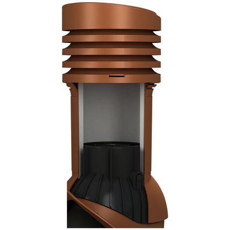 Isolierter Entlüfterkamin DN125 mm für Tondachziegel, Dachziegel - Dachdurchführung für Dachlüftung