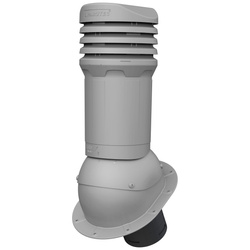Verstellbarer Entlüfterkamin DN125 mm für Flachprofilige Bedeckung - Dachdurchführung für Dachlüftung