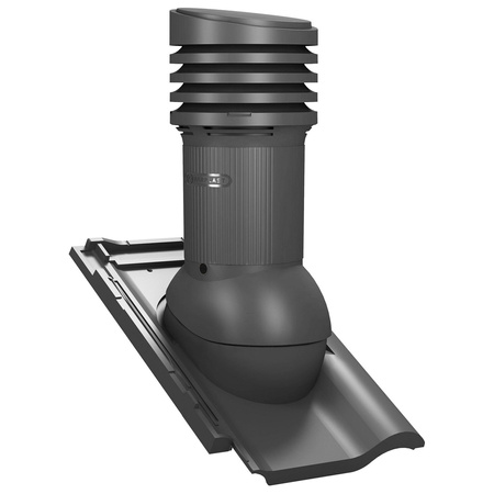 Verstellbarer Entlüfterkamin DN125 mm für Tondachziegel, Dachziegel - Dachdurchführung für Dachlüftung