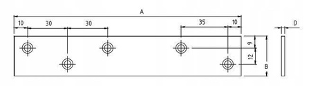 [LG-01] Tischlerei Flachverbinder für Bauwesen Montage 170 mm x 30 mm x 2,5 mm
