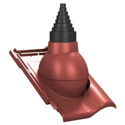 Einstellbarer Antennenaufsatz für keramische Dachziegel