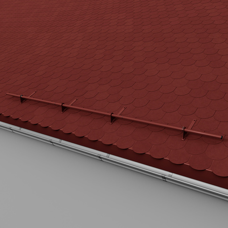 Komplettes 1-Rohr Schneefangrohr für Trapezblech, Dachpappe/Bitumen, Bitumenschindeln (Shingles), EPDM/PVC