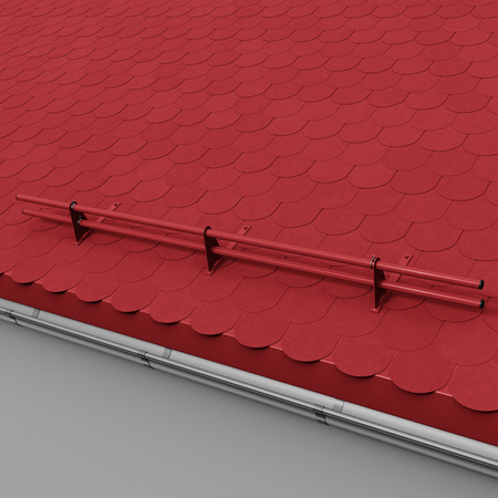 Komplettes 2-Rohre Schneefangrohr für Trapezblech, Dachpappe/Bitumen, Bitumenschindeln (Shingles), EPDM/PVC