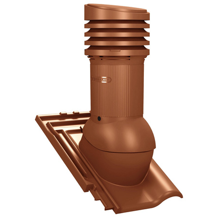 Isolierter Entlüfterkamin DN125 mm für Tondachziegel, Dachziegel - Dachdurchführung für Dachlüftung