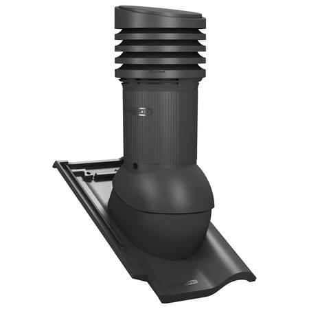Isolierter Entlüfterkamin DN125 mm für Tondachziegel, Dachziegel - Dachdurchführung für Dachlüftung