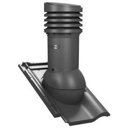 Isolierter Entlüfterkamin DN125 mm für Tondachziegel, Dachziegel - Dachdurchführung für Dachlüftung
