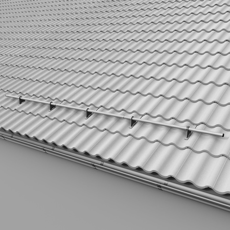 Komplettes 1-Rohr Schneefangrohr für Dachsteine, Dachziegel und Biberschwanzziegel