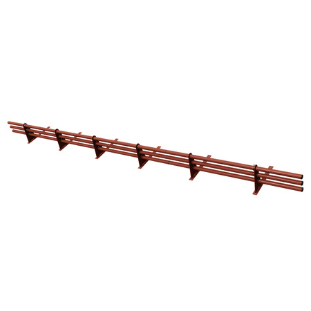 Komplettes 3-Rohre Schneefangrohr für Trapezblech, Dachpappe/Bitumen, Bitumenschindeln (Shingles), EPDM/PVC
