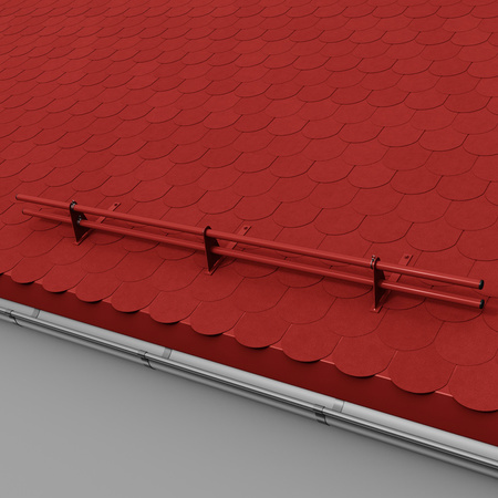 Komplettes 2-Rohre Schneefangrohr für Trapezblech, Dachpappe/Bitumen, Bitumenschindeln (Shingles), EPDM/PVC
