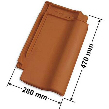 Isolierter Entlüfterkamin DN125 mm für Tondachziegel, Dachziegel - Dachdurchführung für Dachlüftung