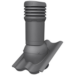 Isolierter Entlüfterkamin DN125 mm für Betondachziegel, Dachziegel - Dachdurchführung für Dachlüftung