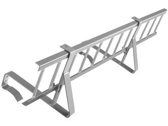 Komplettes Schneefanggitter 150 cm x 15 cm Parotec für Dachsteine, Dachziegel und Biberschwanzziegel zum Einhängen auf der Lattung